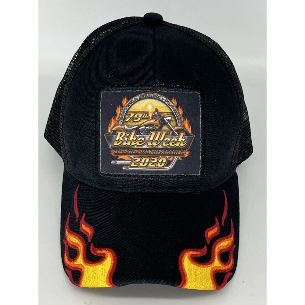 Daytona Beach FL 2020 Bike Week Motorcycle Adjustable Trucker Hat‎ Mesh